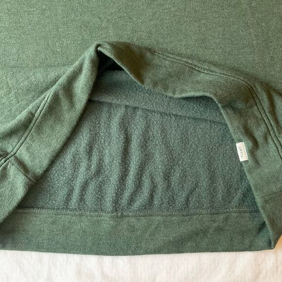 Orvis Women Sweatshirt size L Long Sleeve Crew Neck Fleece Liner Dark Green - Picture 6 of 8